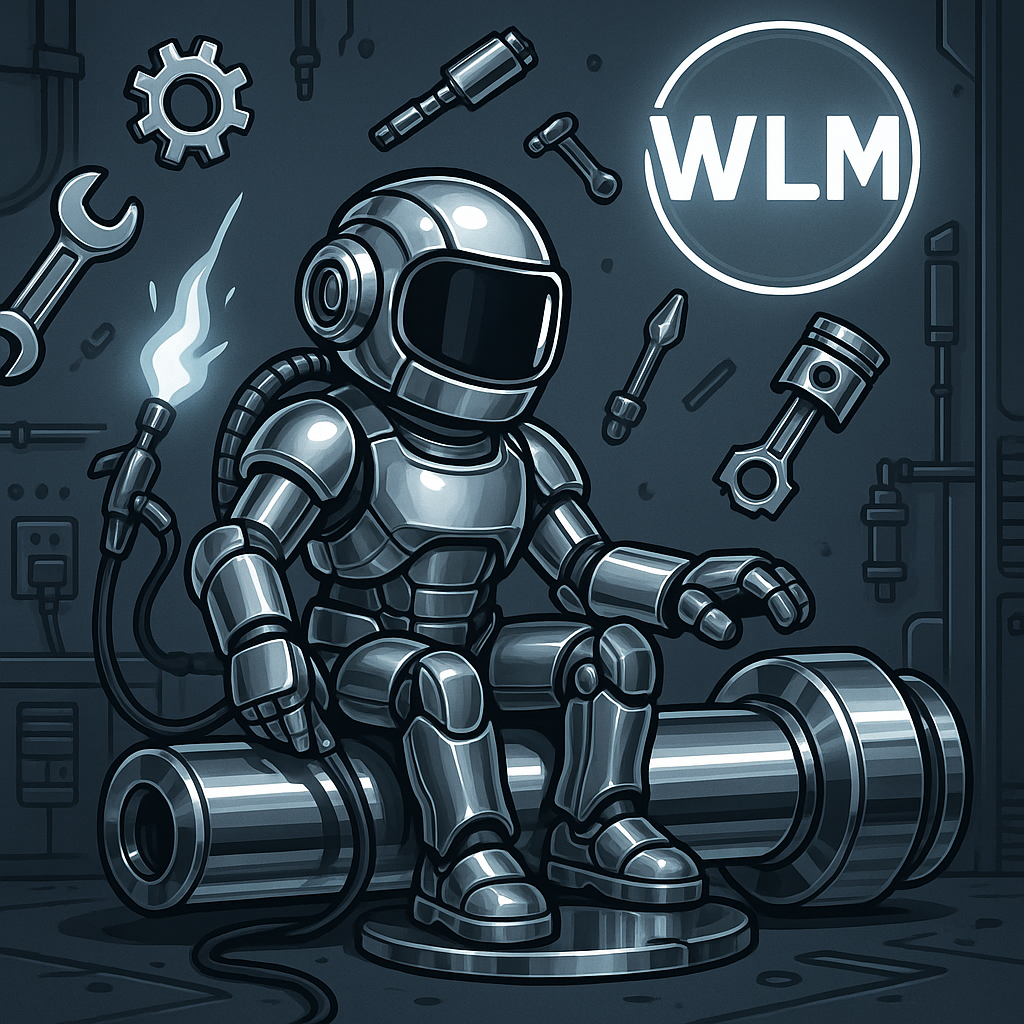 Robot with floating chrome parts